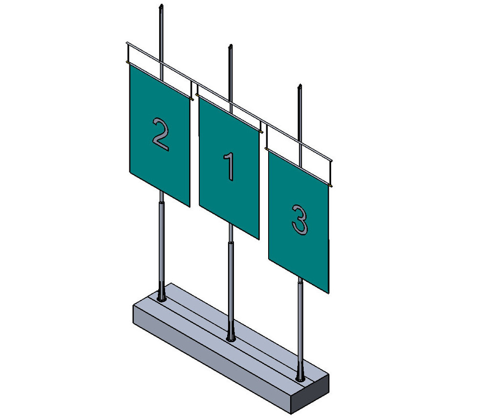 Мобильная система подъема флагов с электроприводом ­