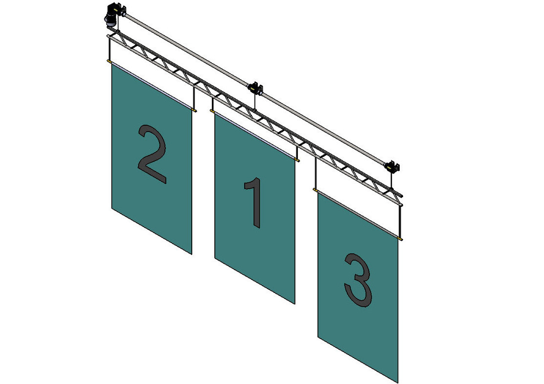 Модульная система подъема флагов длиной 7,5 м с 3-мя модулями ­ 