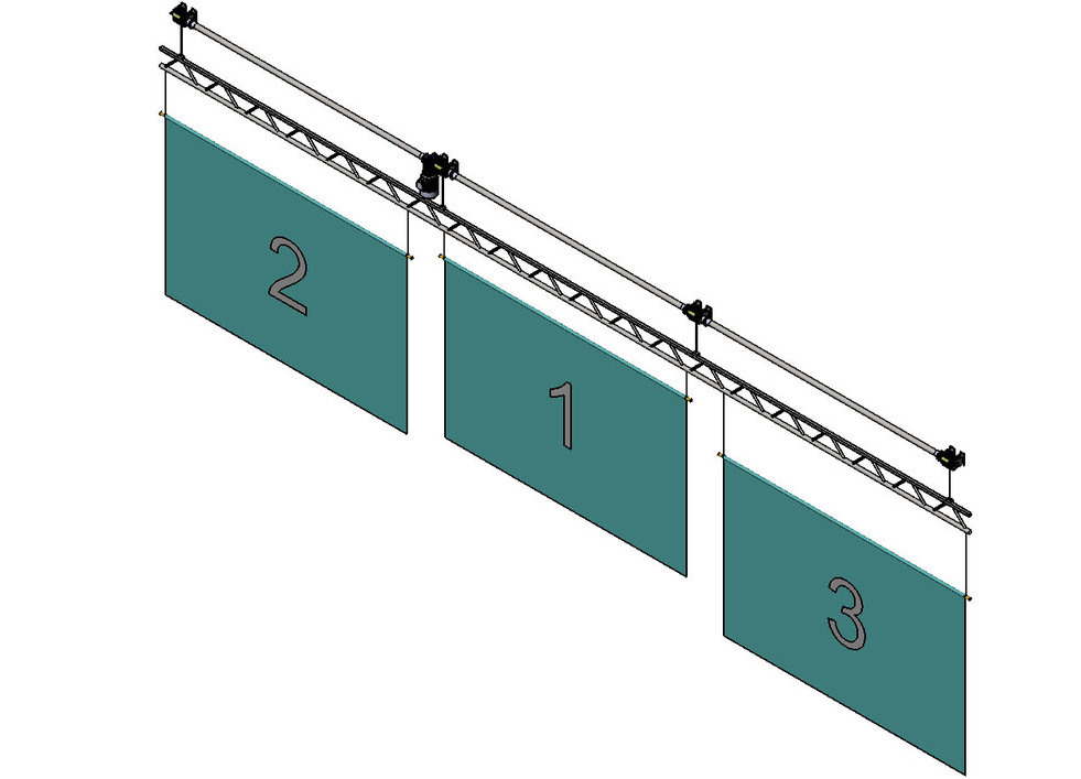 Модульная система подъема флагов длиной 10 м с 4-мя модулями ­ 