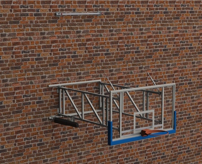 Ферма баскетбольная настенная складываемая<br>